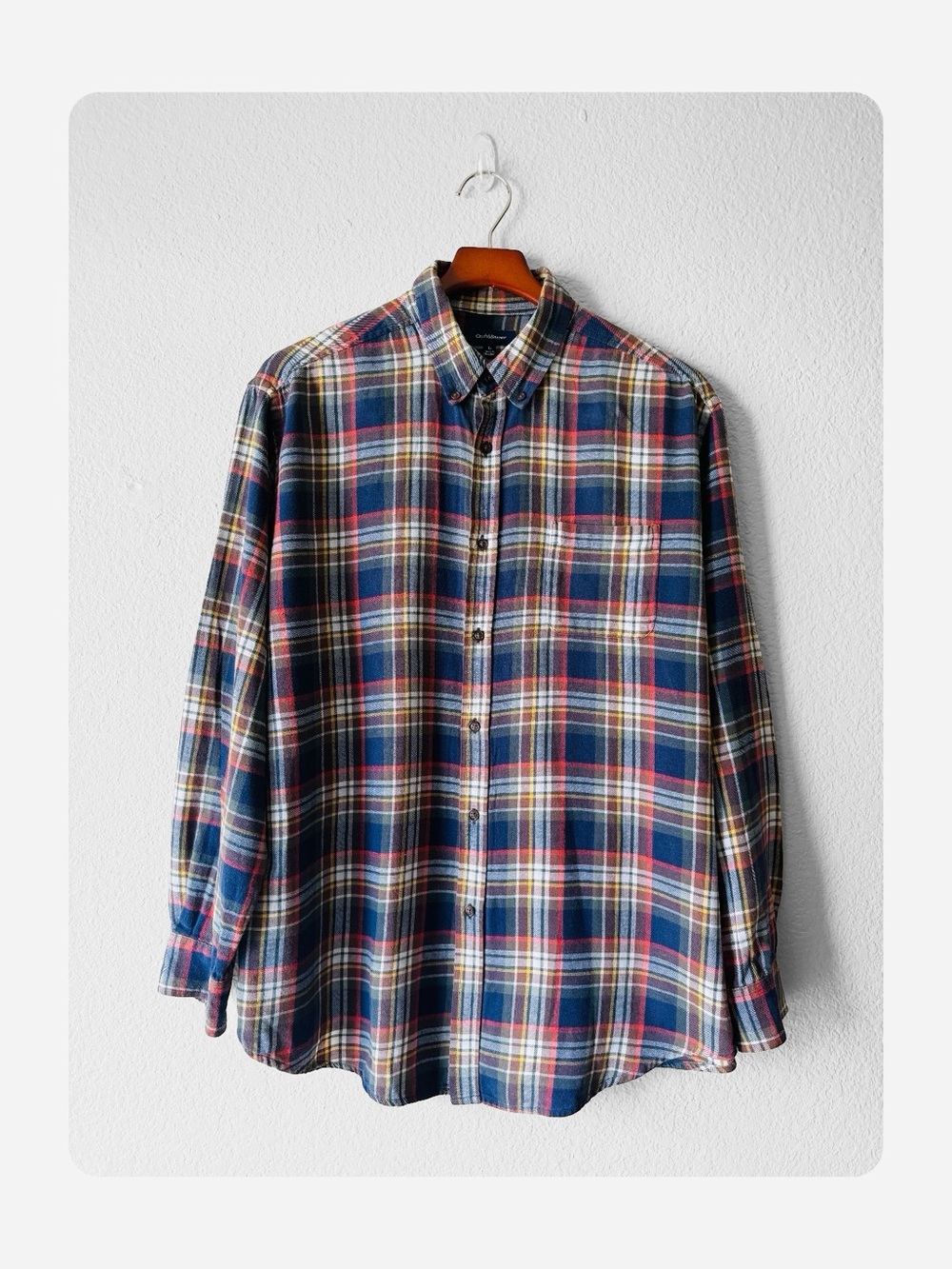 ★ Croft&Barrow Men’s Retro Style Fashion Forward Indie Casual Flannel Plaid L ★